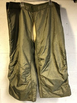 1952 Vtg Us Army Usmc M - 1951 Arctic Trousers Liner M51 M1951 Large Pants Bibs
