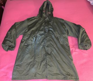 Us Army Vintage M - 1951 Fishtail Parka With Liner Sz Lg W/ Liner Deadstock Mohair