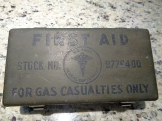 Us Army First Aid Kit For Gas Casualties; Stock No.  9776400