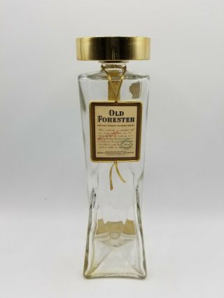 1960 Old Forester Bourbon Holiday Decanter Bottle Raymond Loewy Mcm Mad Men