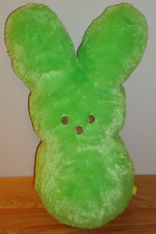 Peeps Green Large 16 " Bunny Rabbit Plush Just Born Rare Unique