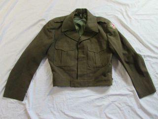Vtg 1950 Date Korean War 6th Army Patched Modified Ike Jacket Eisenhower Sz 38r