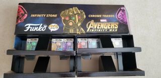 Funko Pop Marvel Avengers: Infinity War Walmart Thanos Chrome Set 6 W Display