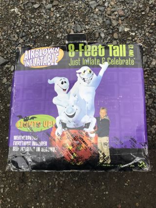 Gemmy Giant 8 - Foot Airblown Halloween Inflatable 3 Ghosts In Retail Box