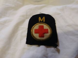 Post Ww2 Wwii Royal Canadian Navy Canada Medic Badge Patch Bullion