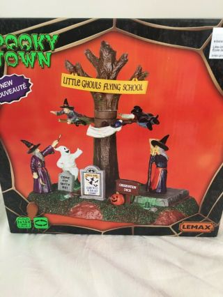 Spooky Town Little Ghouls Flying School By Lemax