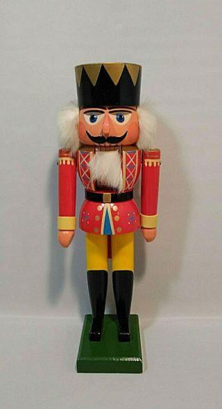 Vintage Traditional Nutcracker - Made In East Germany 14 " Tall Euc