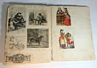 VICTORIAN SCRAP BOOK ALBUM 1880 ' S CONTAINS 140 TRADE CARDS,  DIECUTS AND CUTOUTS 2