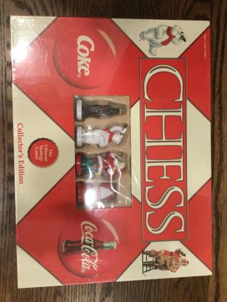 Coke Coca - Cola Collector Edition Chess Set Board Game Still In Plastic Wrap