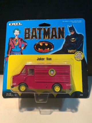 Batman Joker - Van On Card Dc Comics Scale 1:43 Ertl 1989