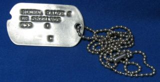 Korean War 1953 Army Dog Tag T53 With Bead Chain