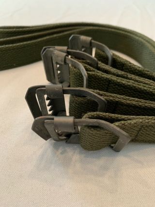 Jeep Military Tie Down 1952 Old Stock Pack Of 5 Cotton Canvas Parkerized