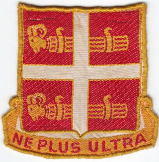 Outstanding Kw - 1950s Us Army 40th Field Artillery Patch - Bevo Weave,  German - Made