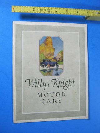 1923 Willys Knight Overland Car Brochure 24 Pages Full Line