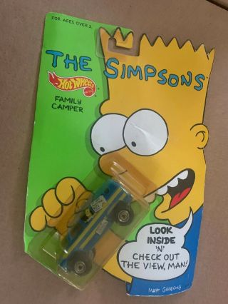 Hot Wheels The Simpsons Family Camper Diecast Toy Vintage 1990 Mattel