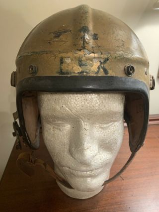 1950s Us Military Usn Gentex H - 4 Flight Helmet Named To Lex Dl