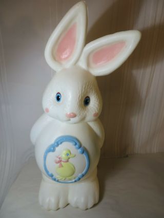 22 " Vintage Easter Bunny Rabbit Lighted Light Blow Mold Decoration Figure