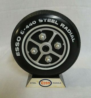 Look Vintage 1970`s Esso Steel Belted Radial Tire Transistor Novelty Radio