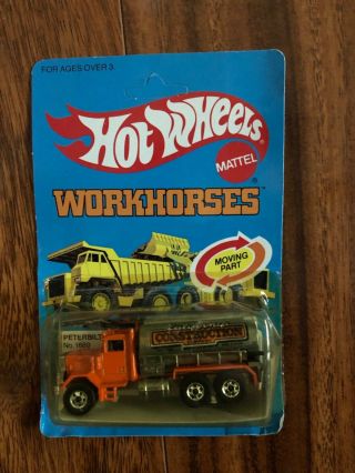 1983 Mattel Hot Wheels Workhorses Peterbilt Tank Truck 1689 Unpunched