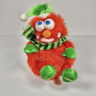 Rare Gemmy Christmas Animated Red Merry Monster Singing Mahna & Deck The Halls