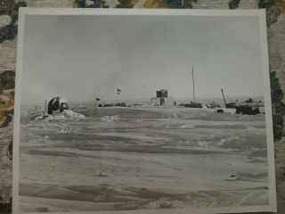 1957 Usn Official 8x10 Operation Deep Freeze Byrd Base View Antartica W/story