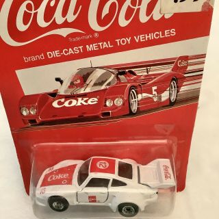 Vintage Hartoy 1988 Diecast Coca Cola Coke White 12 Race Car Old Stock.  G1