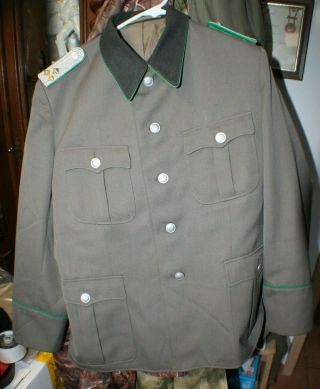 Early East German Border Guard Dark Collar Officer Jacket Size M52