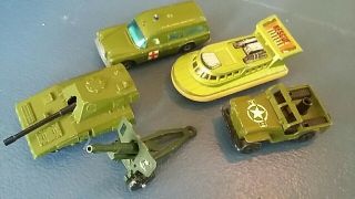 Matchbox Lesney Superfast Army No3 Binz Ambulance With Jeep And Others