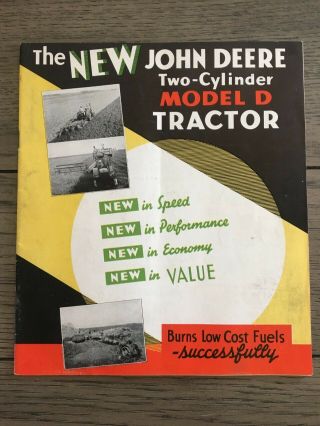 John Deere Model - D 1937 Sales Brochure 27 Pages
