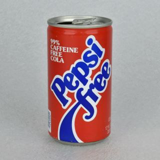 Vintage 1980s Pepsi 99 Caffeine Cola Soda Can Flat Top Johnstown Pa