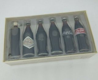 Vintage Evolution Of The Coca - Cola Contour Bottles Miniatures Coke 1998 Set Of 6