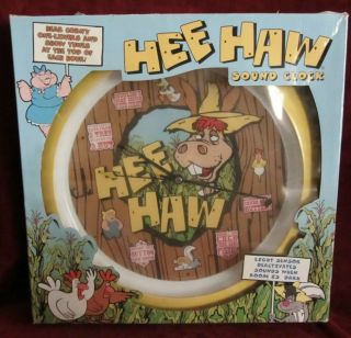 Vintage Talking Hee Haw Tv Show Wall Clock 13 " -