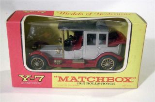 Matchbox Lesney Models Of Yesteryear Y - 7c 1912 Rolls Royce - Gray Smooth Roof