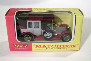 Matchbox Lesney Models Of Yesteryear Y - 7c 1912 Rolls Royce - Red Ribbed Roof