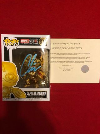 (read) Chris Evans “captain America” Hand Signed Funko Pop With