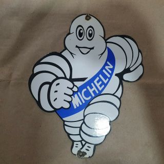 Michelin Man Vintage Porcelain Sign 8 X 10 Inches