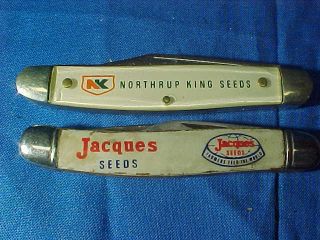 2 Vintage Jacques,  Northrup Seed Co Advertising Folding Pocket Knives