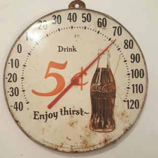 Coca Cola Round Wall Thermometer