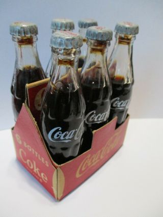 Coca - Cola Mini Coke Bottles In 6 Pack Carrier Coke 70s