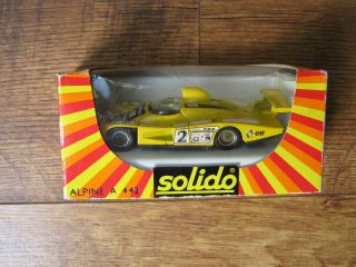Vintage Boxed Solido Alpine A 442 Elf Le Mans 24h 1978 Car: 1/43 Scale: Racing.