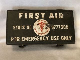 Vintage A.  E.  Halperin Co.  Metsl First Aid Kit Box