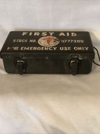 Vintage A.  E.  Halperin Co.  Metsl First Aid Kit Box 2