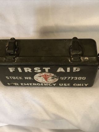 Vintage A.  E.  Halperin Co.  Metsl First Aid Kit Box 3