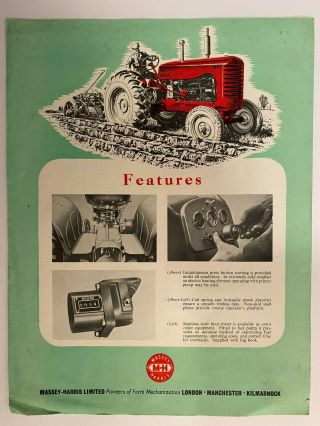 Vintage Massey Harris No.  744 Diesel tractor brochure dealer farm equipment 2