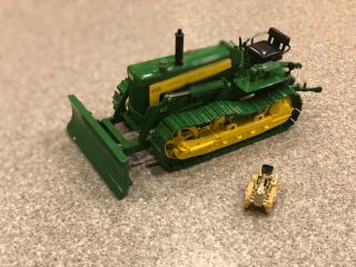 Ertl John Deere 430 Plow City Crawler With Blade And Gold Miniature 1:16 Scale 2