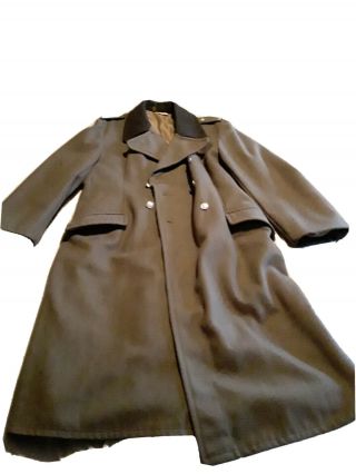Vintage East German 1950’s Military Wool Trench Coat M56
