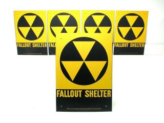 Cold War Era Civil Defense Fallout Shelter Sign.  1950 