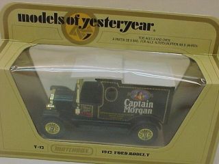Matchbox Lesney Models Of Yesteryear 1:35 Scale Y - 12 Model T Captain Morgan
