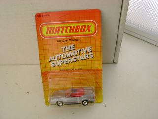1987 Matchbox Superfast Mb 72 Silver Cadillac Allante On Card