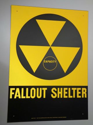 20x14 Reflective Metal Nuclear Fallout Shelter Sign Us Army Dod Fs2 Org Nos